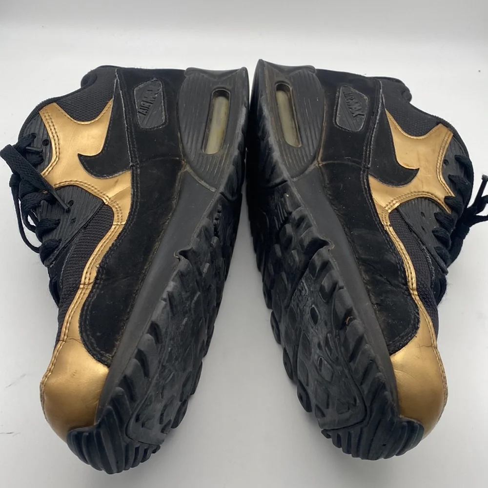 Nike Air Max 90 Essential 'Black Gold’ Men’s Sneakers Size 10 - Picture 5 of 7